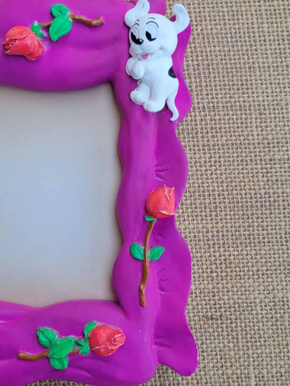 Vintage 2000 Betty Boop in a Bed of Roses with Pudgy 6x4 Picture Frame
